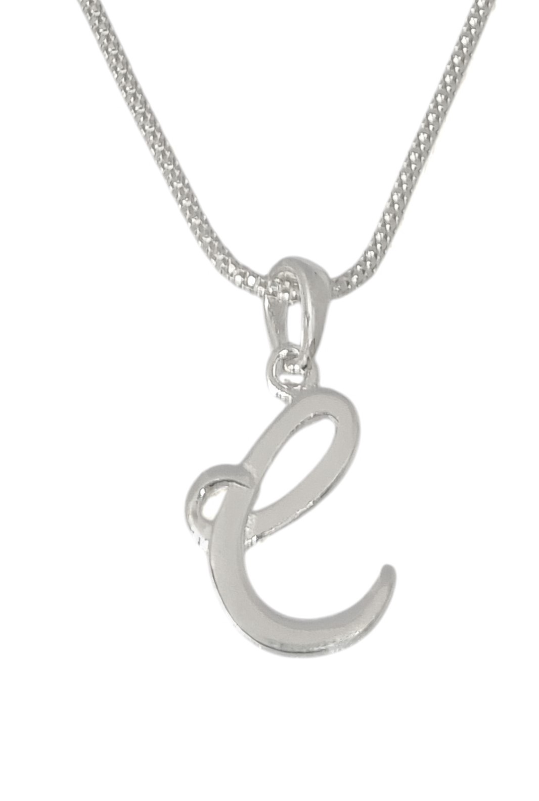 Pure 925 Sterling Silver Initial ('A,U,B,D,E,G,H,K,M,J,N,P,R,S,V') Pendant Necklace With Chain (D1)