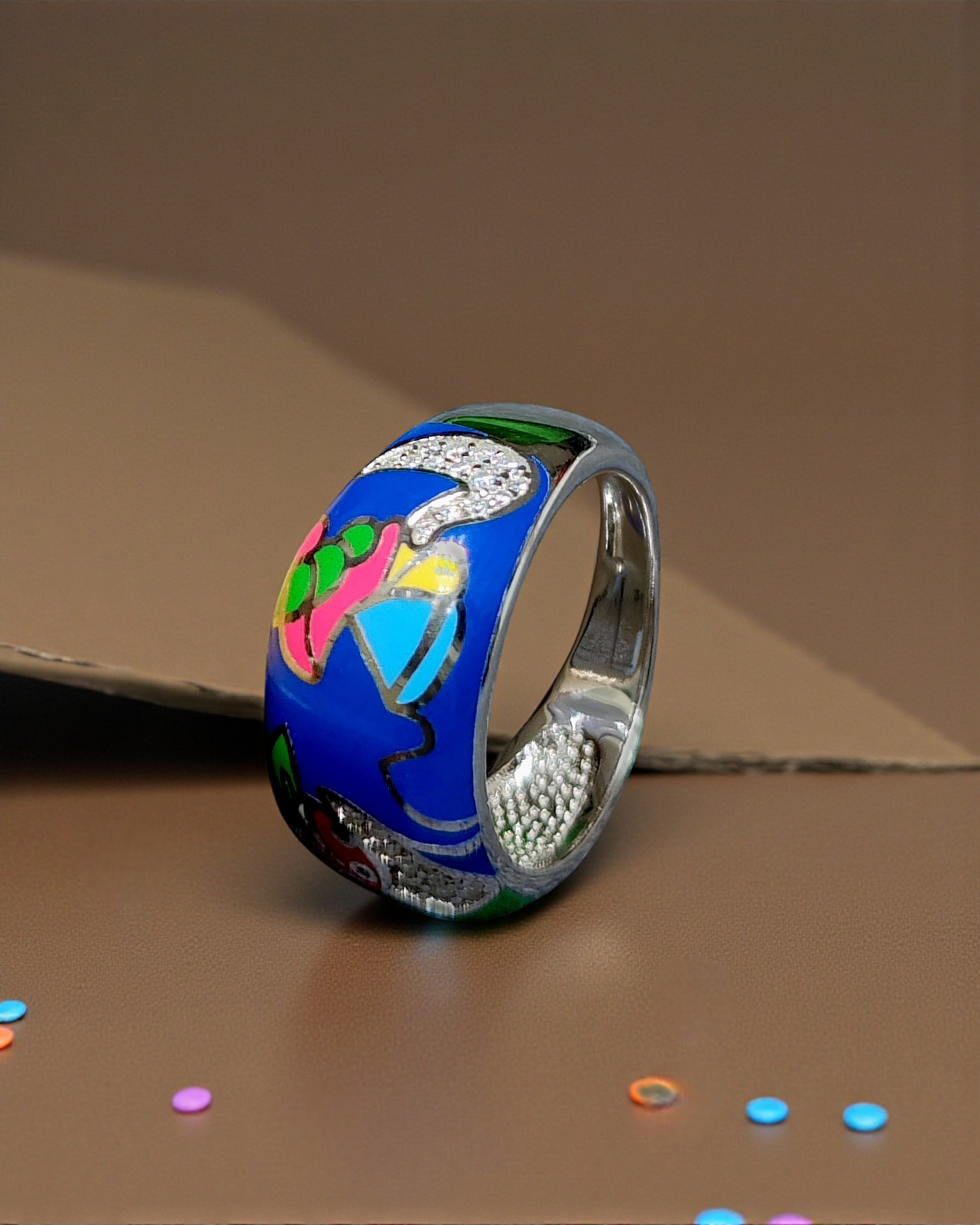 Pure 925 sterling silver Ladybug Pendant Set, Necklace with Pendant, Earrings and Ring For Women,Girls (Set of 1)