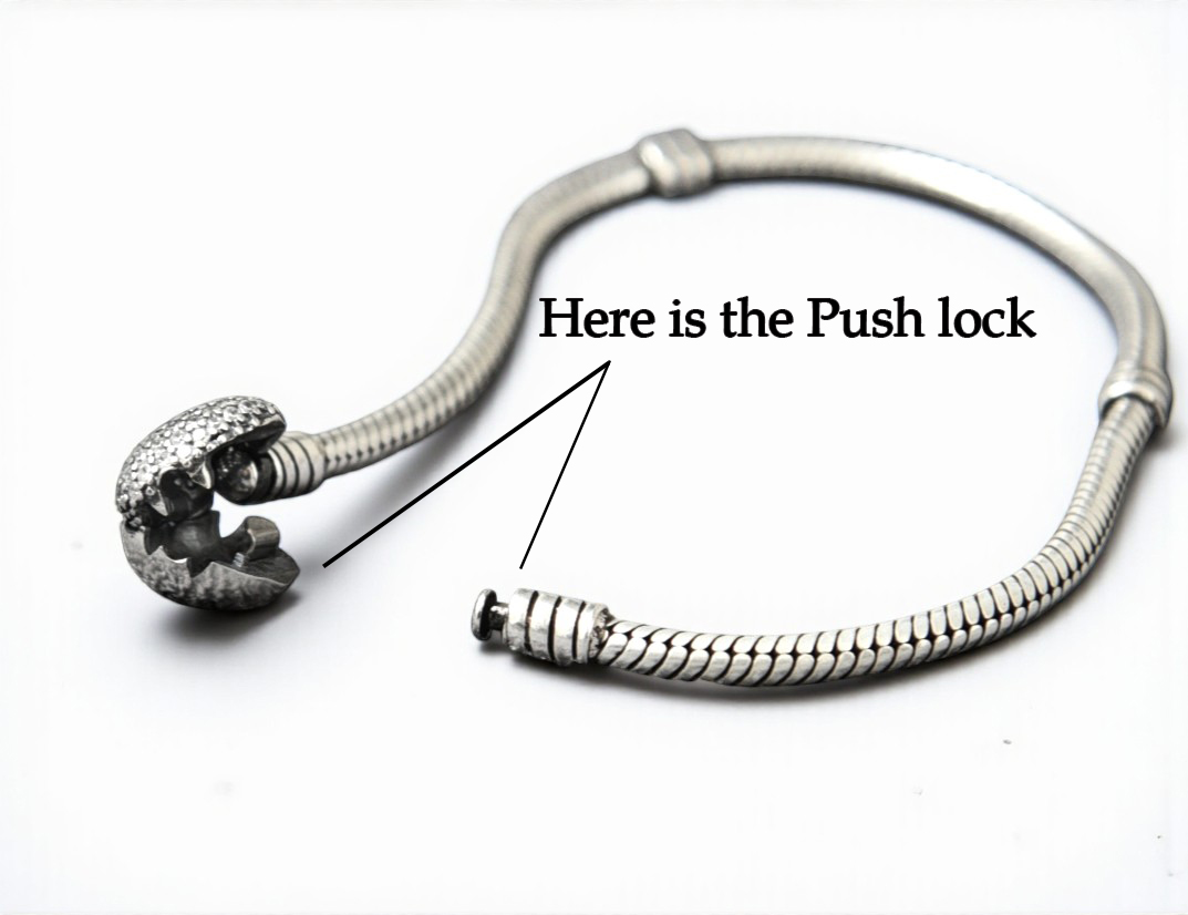 Pure 925 Sterling Silver Bracelet with Sparkling Heart Clasp, Snake Chain Design For Women,Girls (Pack of 1)