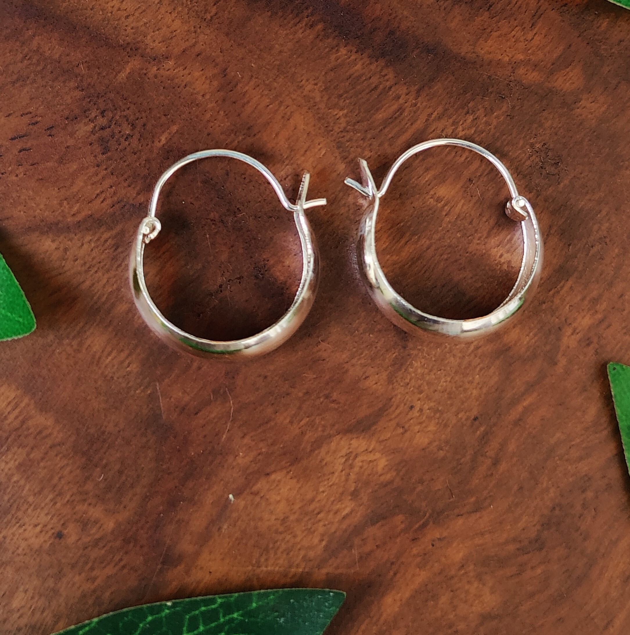 Pure 925 Sterling Silver Hoop Earrings, Wide Band Design Earring For Women,Girl