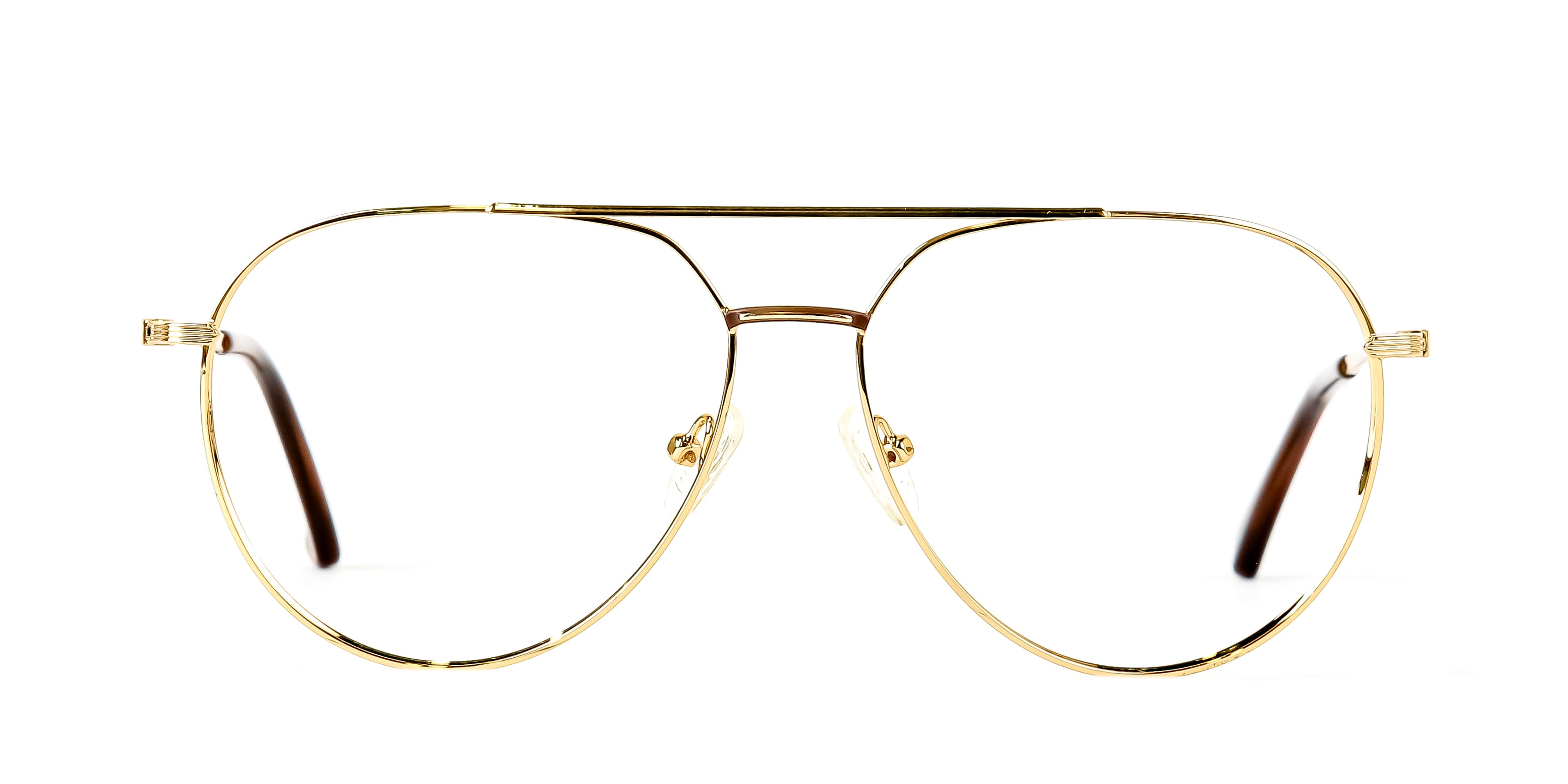 MUSTANG Vintage Aviator Optical Frames | Polished Gold