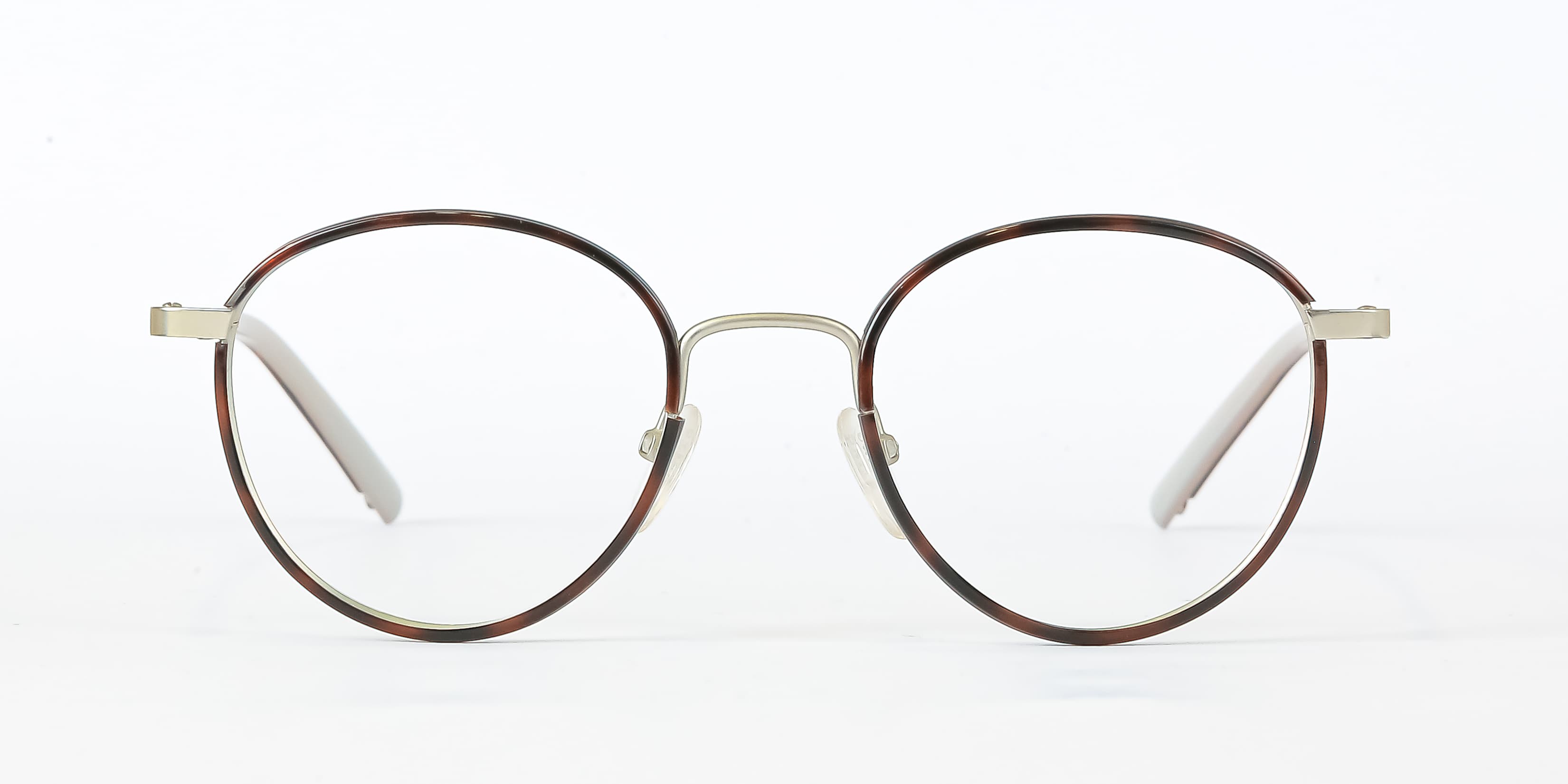 Sting Round Metal Eyeglasses | Slim Gold & Tortoise Frames