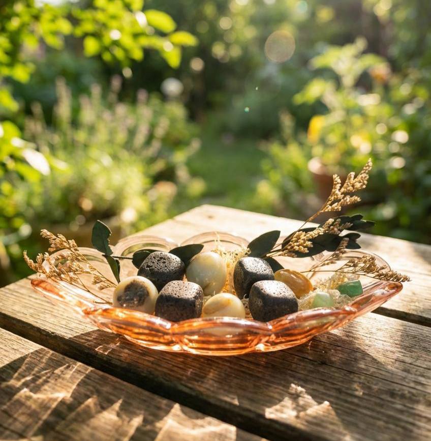 Diffuseur aux pierres en coupelle