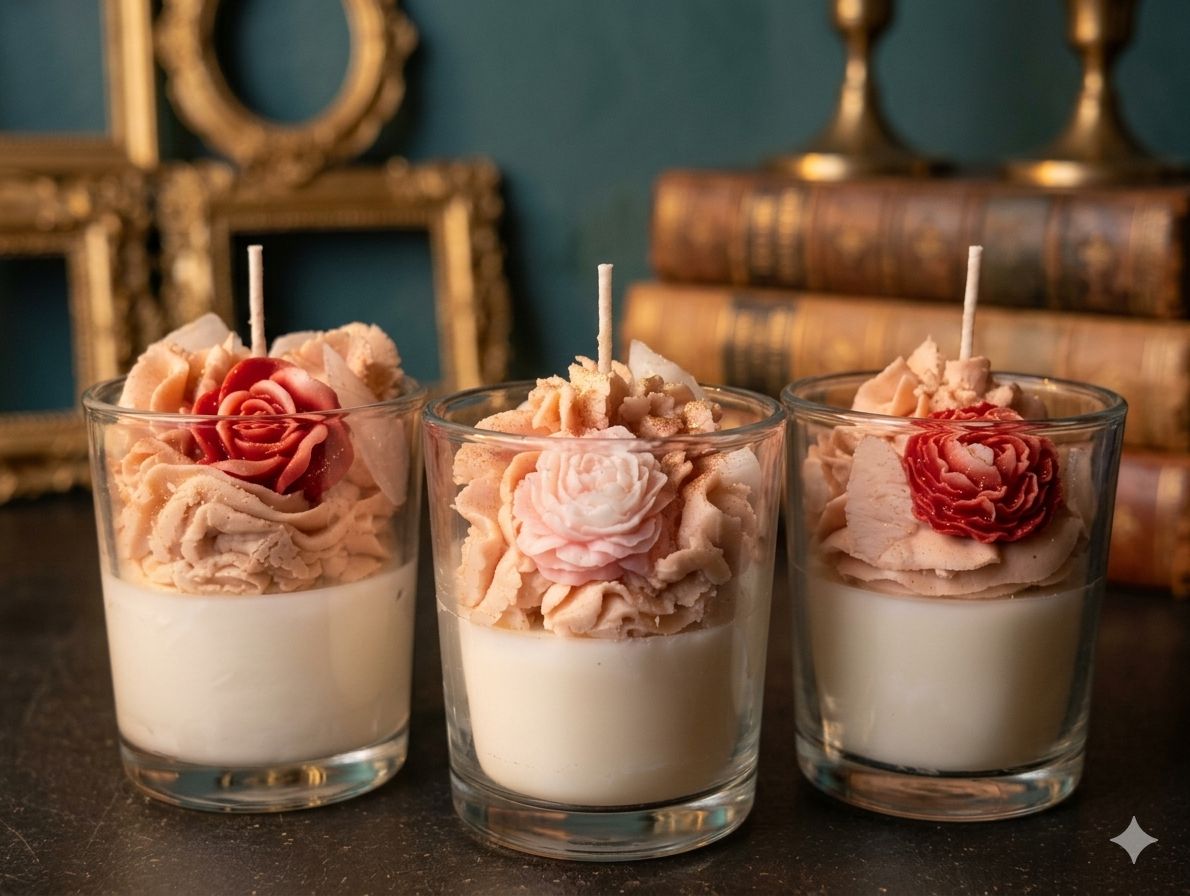 Bougies Duo de roses