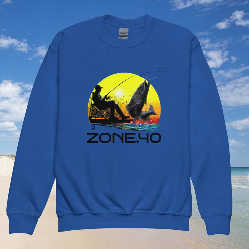 Sweat enfant col rond unisexe "Pêche"