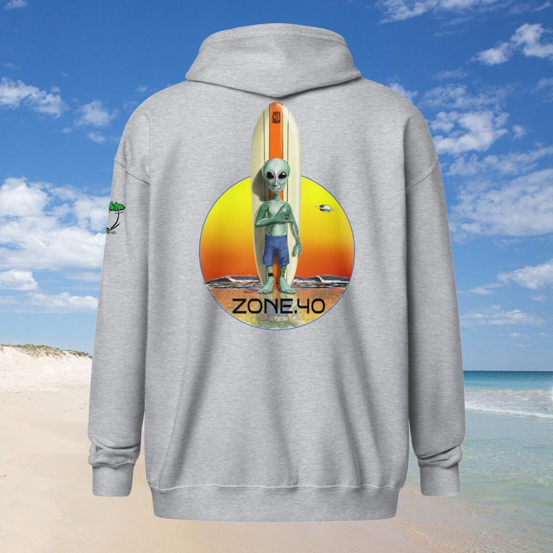 Sweat à capuche zippé unisexe "E-T Surfer" 