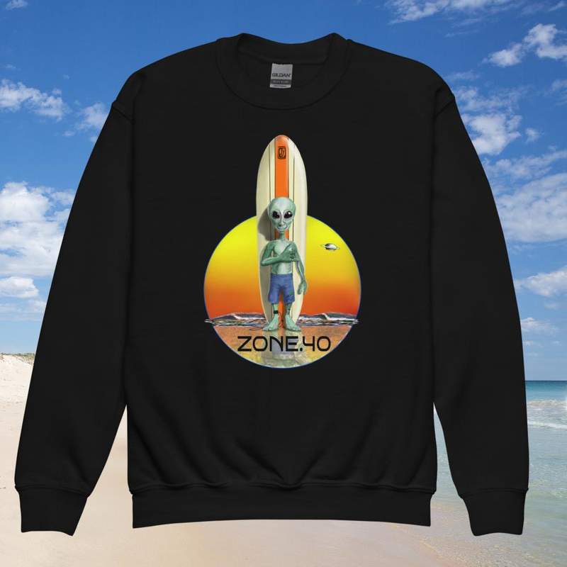 Sweat enfant col rond unisexe "E-T Surfer"