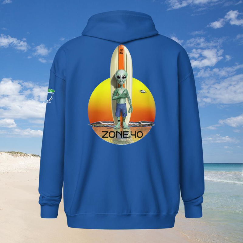 Sweat à capuche zippé unisexe "E-T Surfer" 