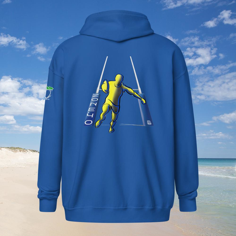 Sweat à capuche zippé unisexe "Ovalie"