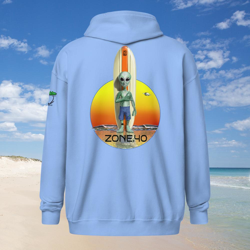 Sweat à capuche zippé unisexe "E-T Surfer" 