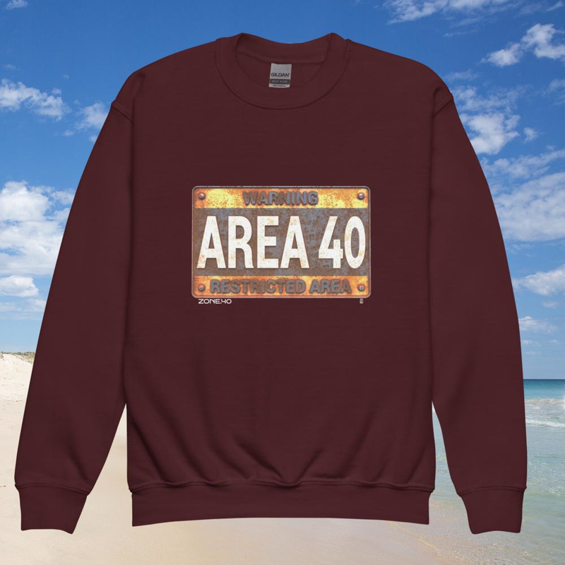Sweat enfant col rond unisexe "AREA 40"