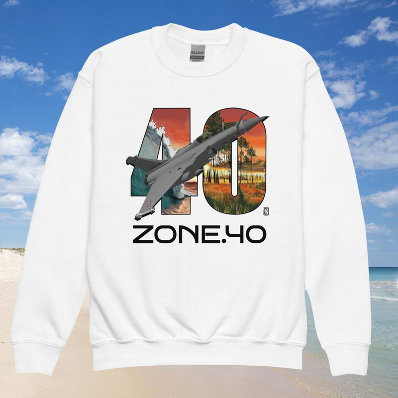 Sweat enfant col rond unisexe "Rafale 40"