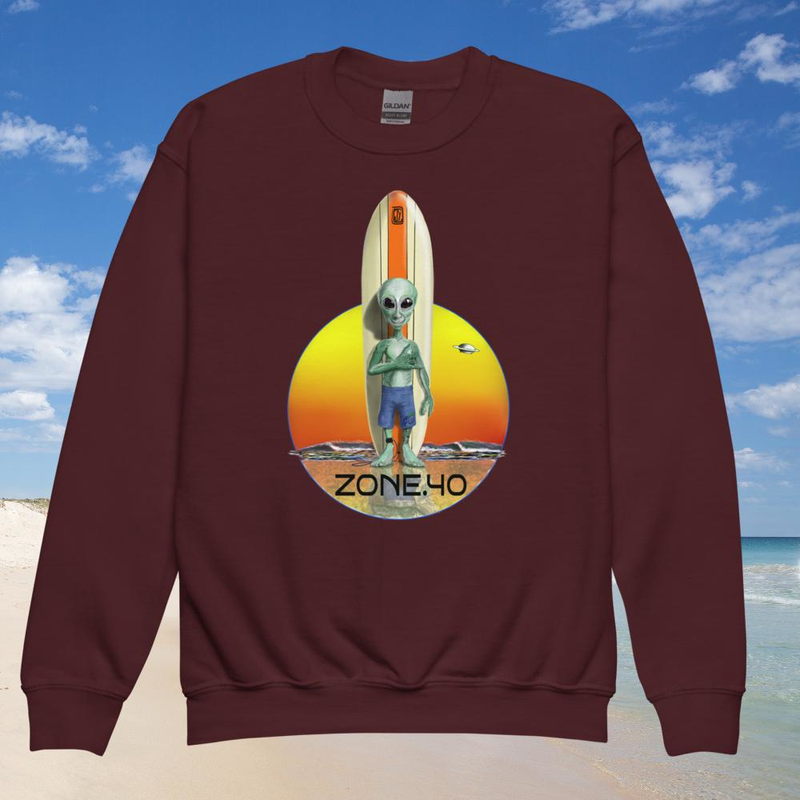 Sweat enfant col rond unisexe "E-T Surfer"