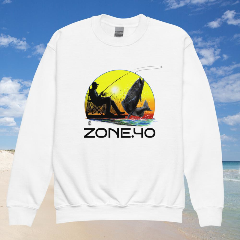 Sweat enfant col rond unisexe "Pêche"