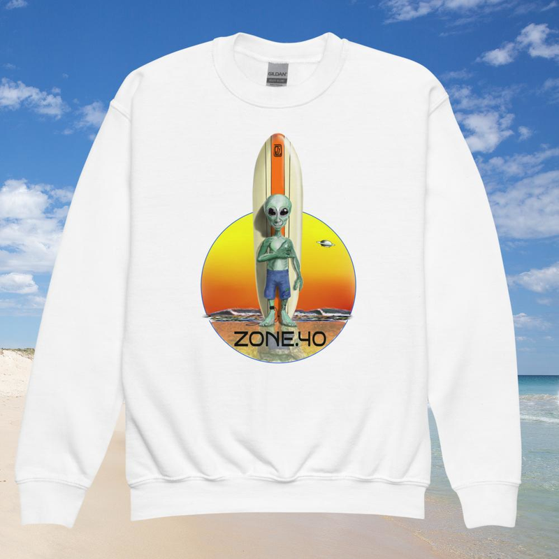 Sweat enfant col rond unisexe "E-T Surfer"