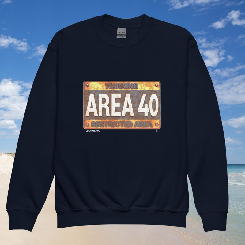 Sweat enfant col rond unisexe "AREA 40"