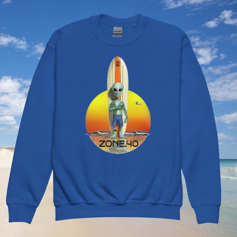 Sweat enfant col rond unisexe "E-T Surfer"