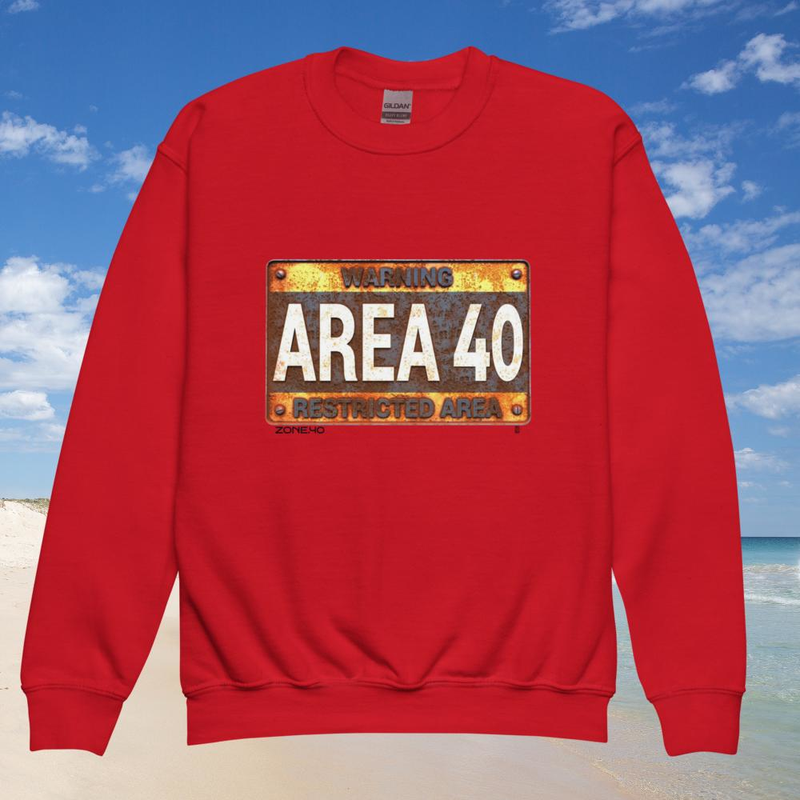 Sweat enfant col rond unisexe "AREA 40"