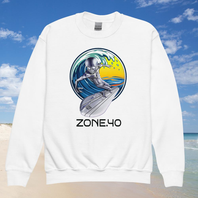 Sweat enfant col rond unisexe "E-T Silver surfer"