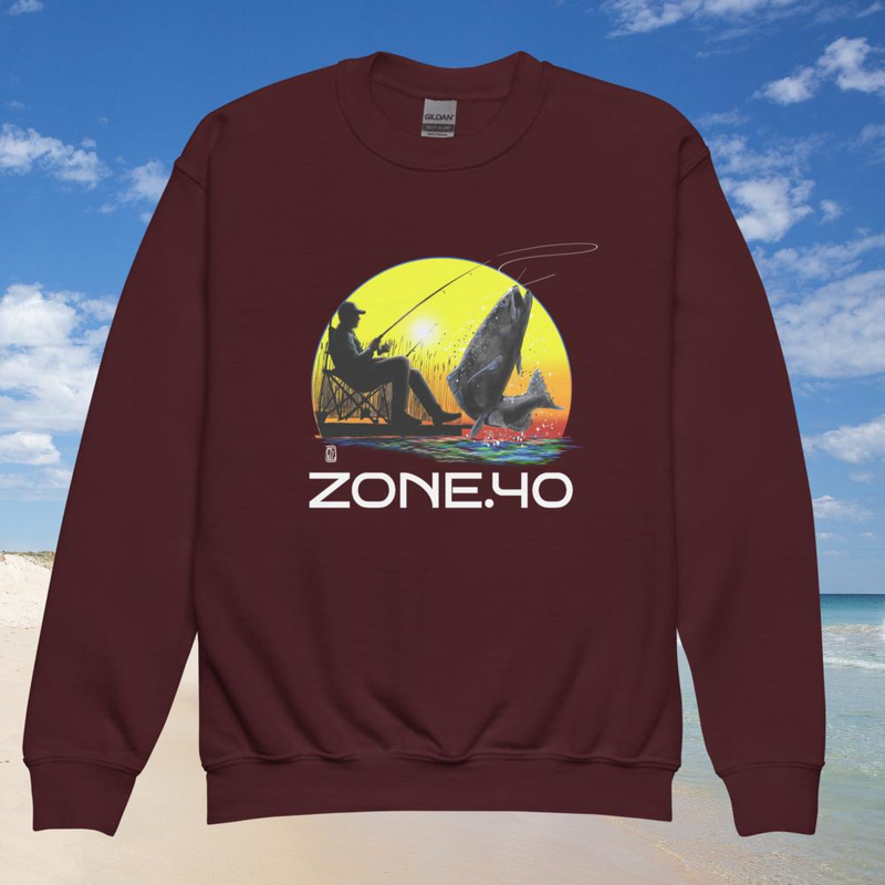Sweat enfant col rond unisexe "Pêche"
