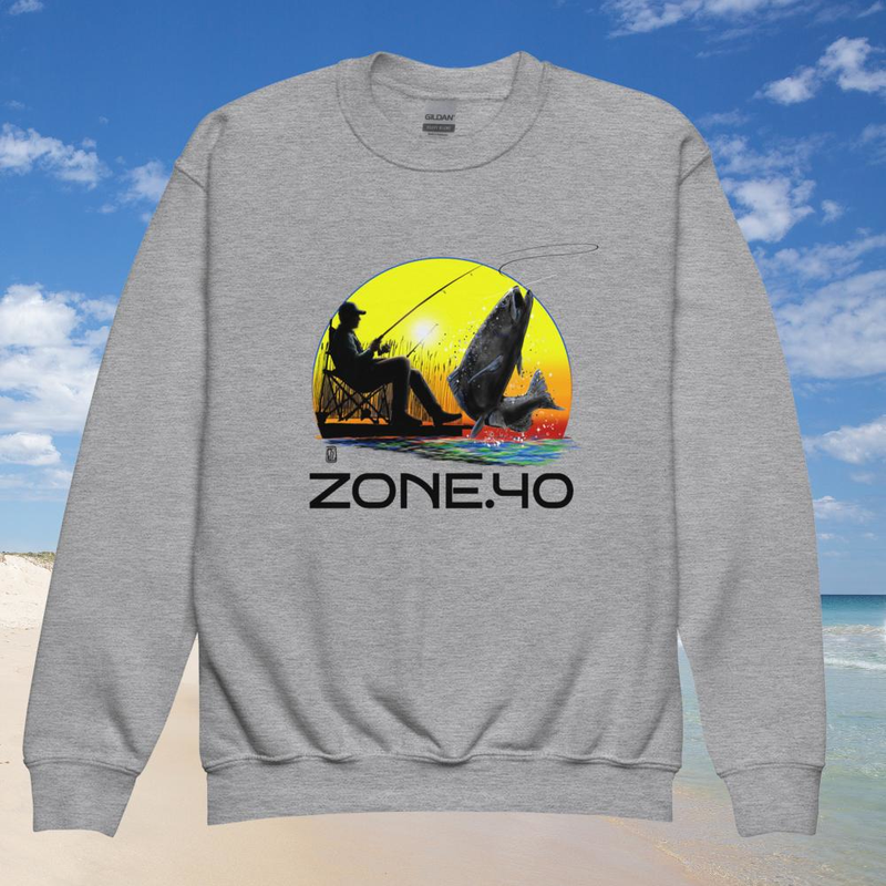 Sweat enfant col rond unisexe "Pêche"