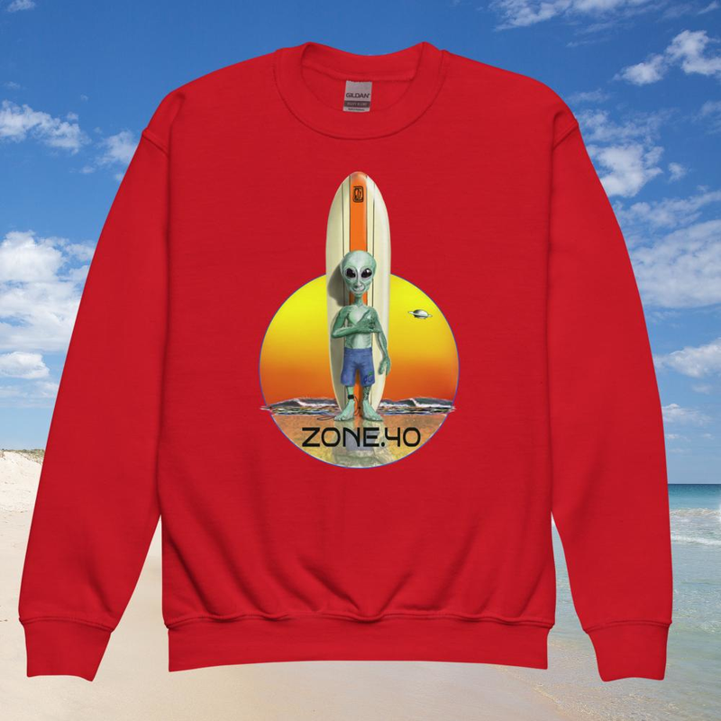 Sweat enfant col rond unisexe "E-T Surfer"