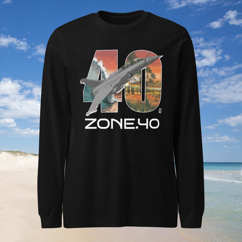 T-shirt homme manches longues "Rafale 40"