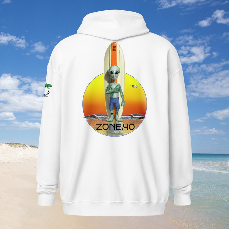 Sweat à capuche zippé unisexe "E-T Surfer" 