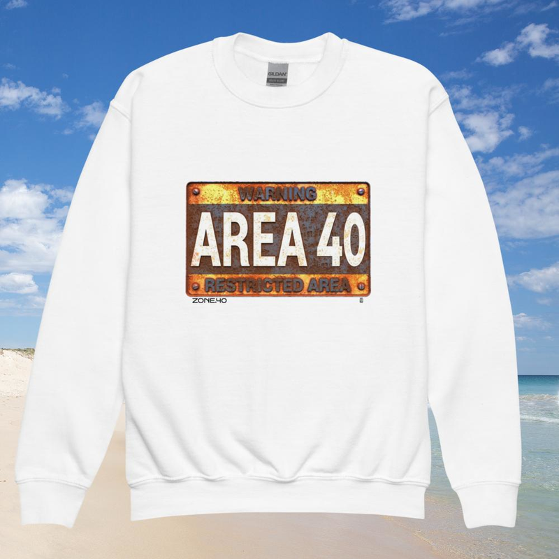 Sweat enfant col rond unisexe "AREA 40"