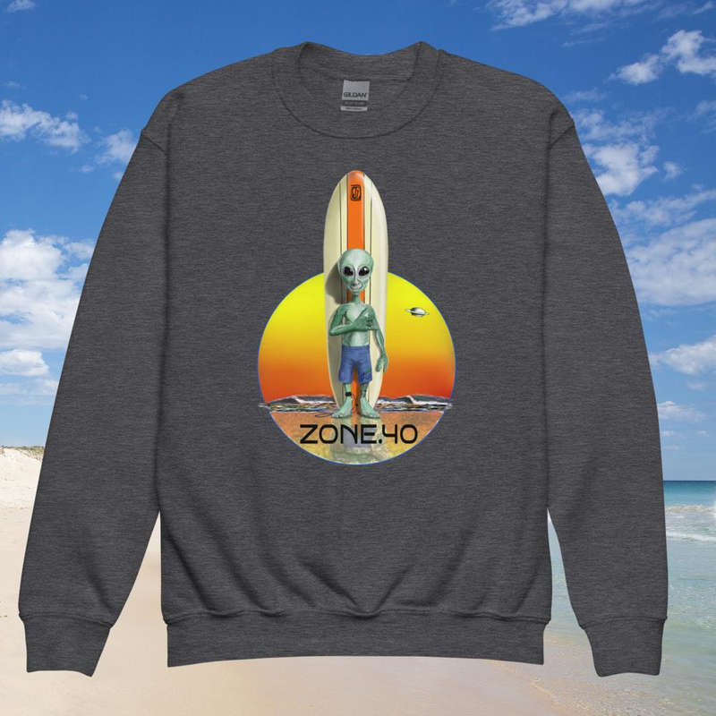 Sweat enfant col rond unisexe "E-T Surfer"
