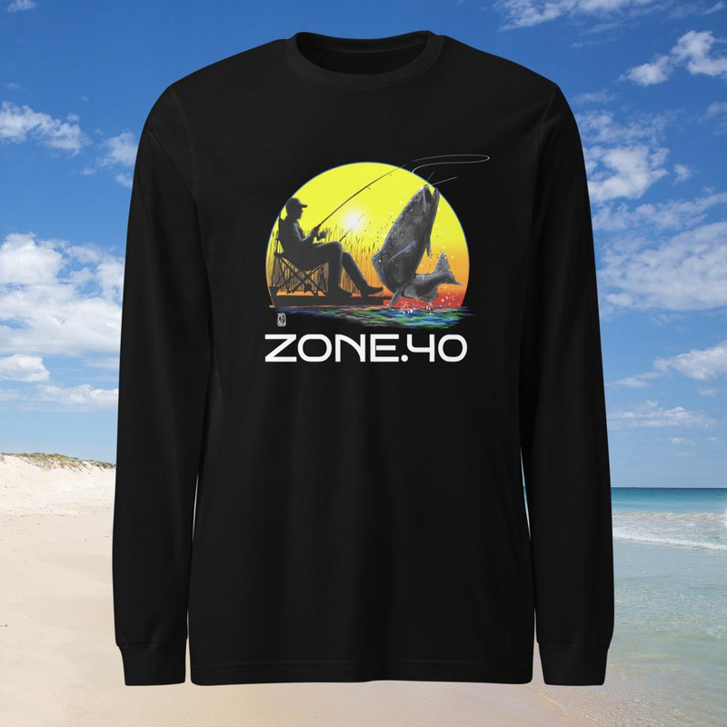T-shirt homme manches longues "Pêche"