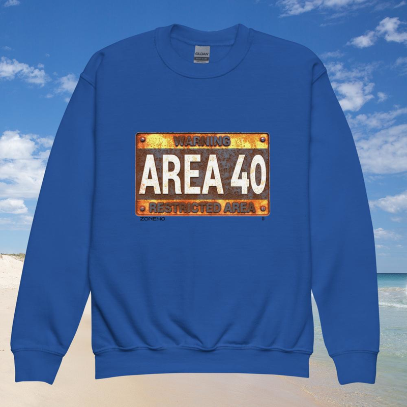 Sweat enfant col rond unisexe "AREA 40"