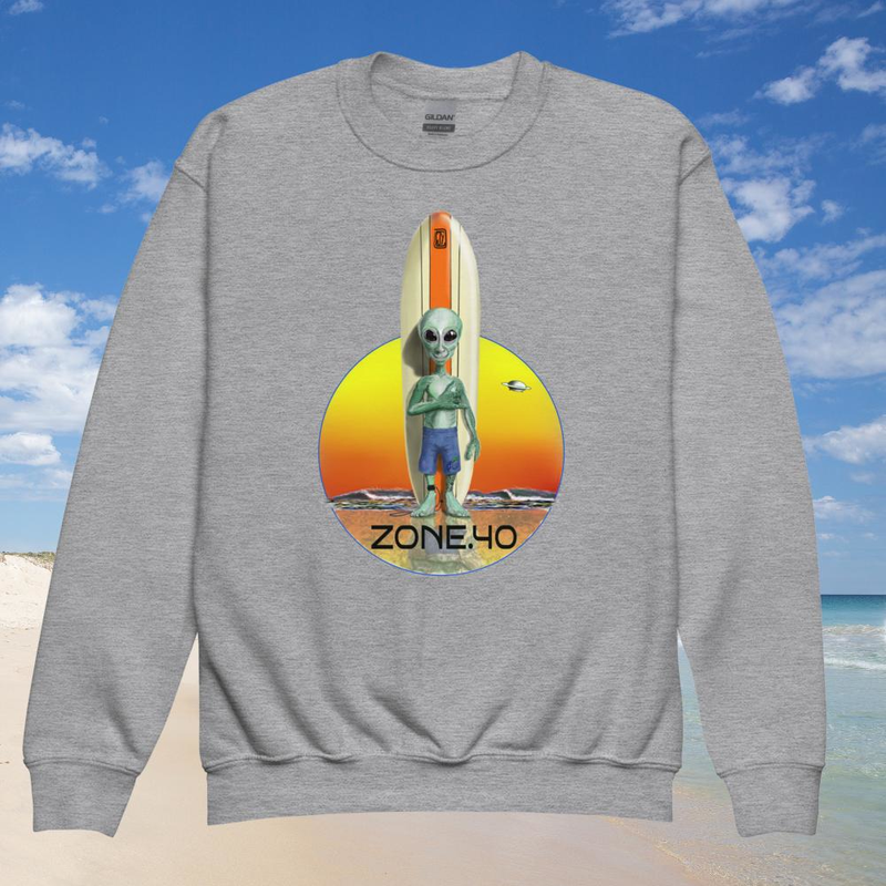 Sweat enfant col rond unisexe "E-T Surfer"
