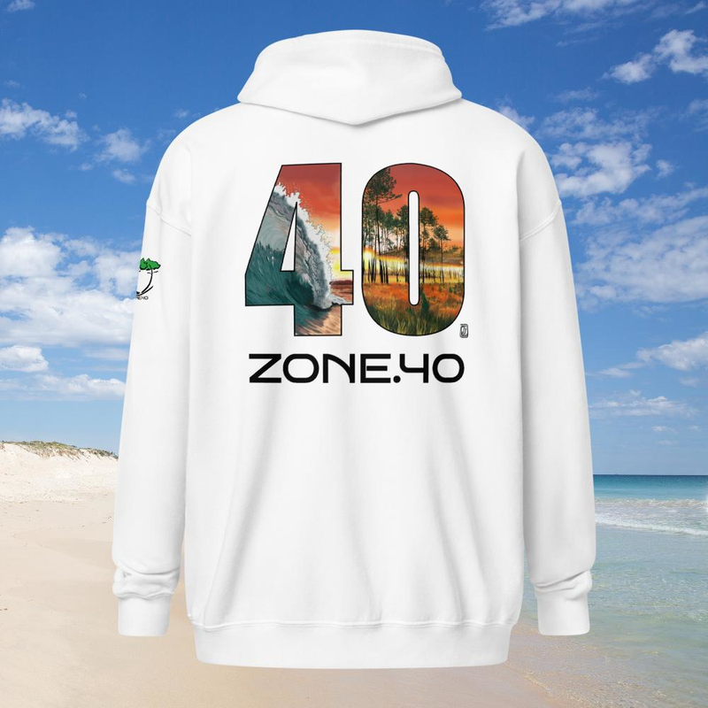 Sweat à capuche zippé unisexe "40"