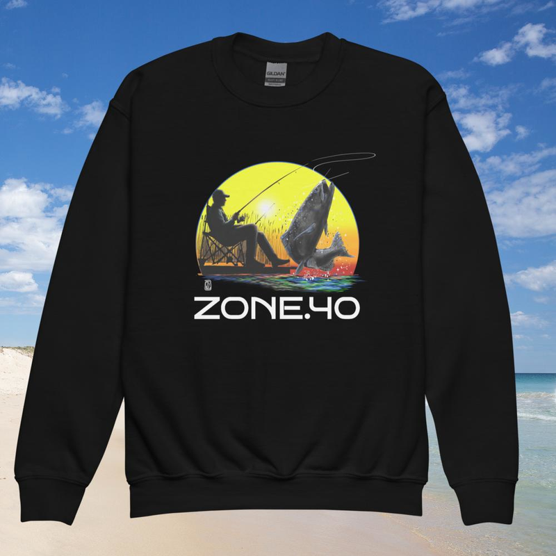 Sweat enfant col rond unisexe "Pêche"