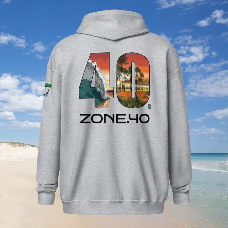 Sweat à capuche zippé unisexe "40"