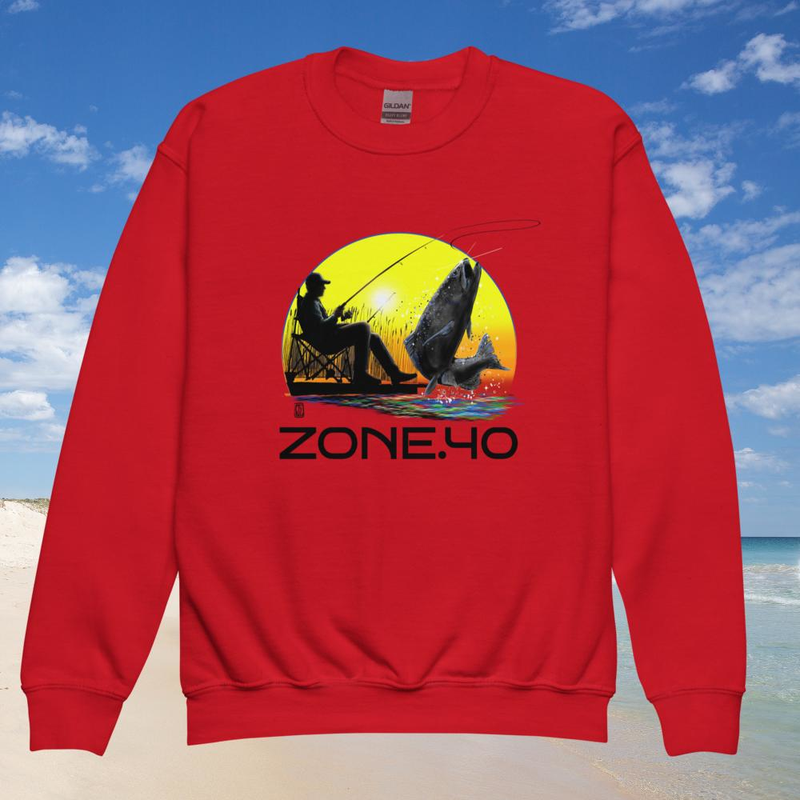 Sweat enfant col rond unisexe "Pêche"