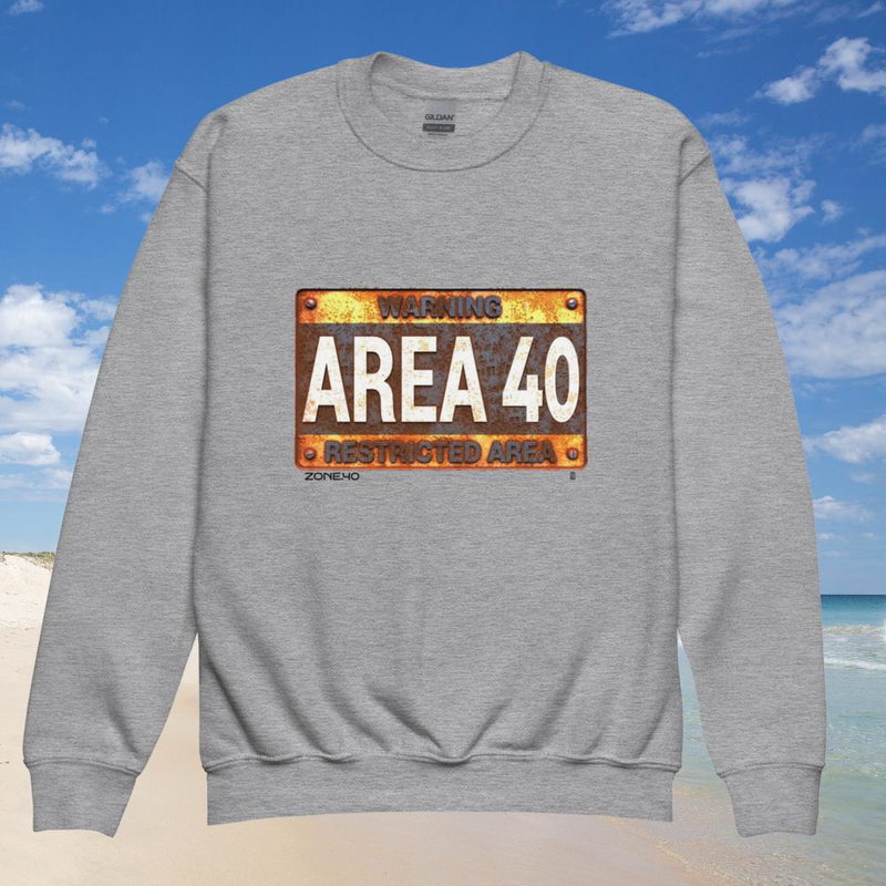 Sweat enfant col rond unisexe "AREA 40"