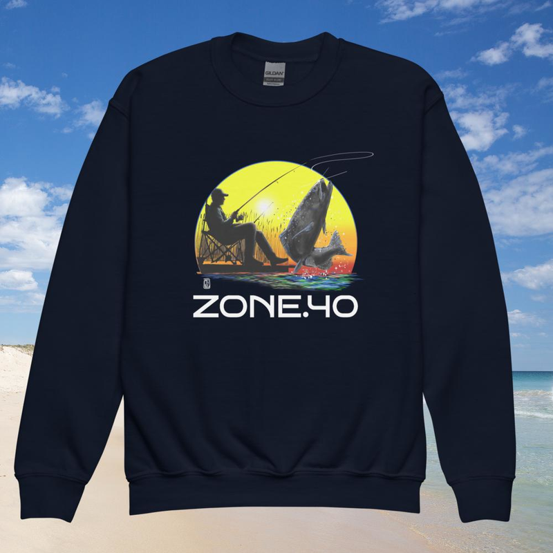 Sweat enfant col rond unisexe "Pêche"