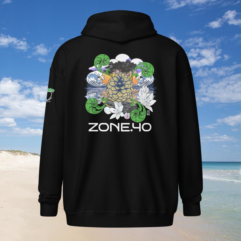 Sweat à capuche zippé unisexe "Nature"
