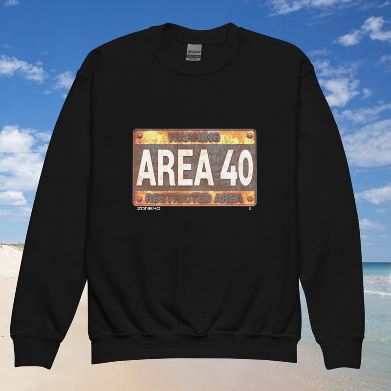 Sweat enfant col rond unisexe "AREA 40"