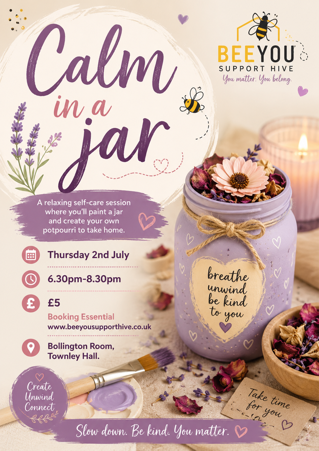 Calm in a jar 02/07/26 6.30pm-8.30pm
