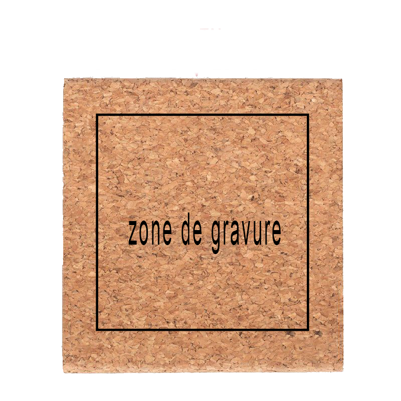 Bloc-notes liège avec notes autocollantes personnalisé par gravure