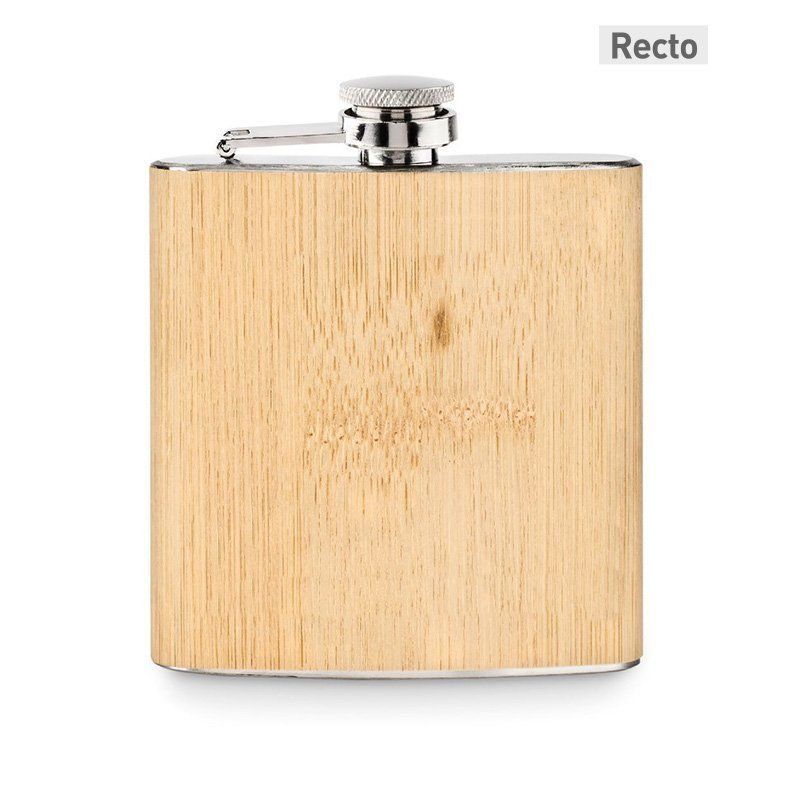 Flasque en bambou personnalisée par gravure