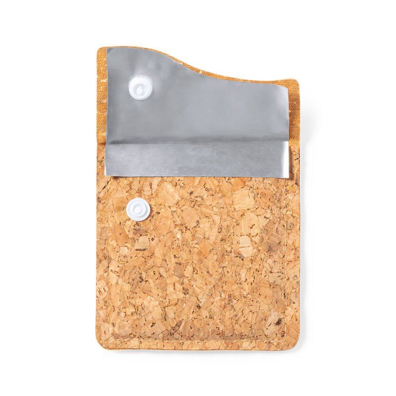 Cendrier de poche en liège personnalisé par gravure