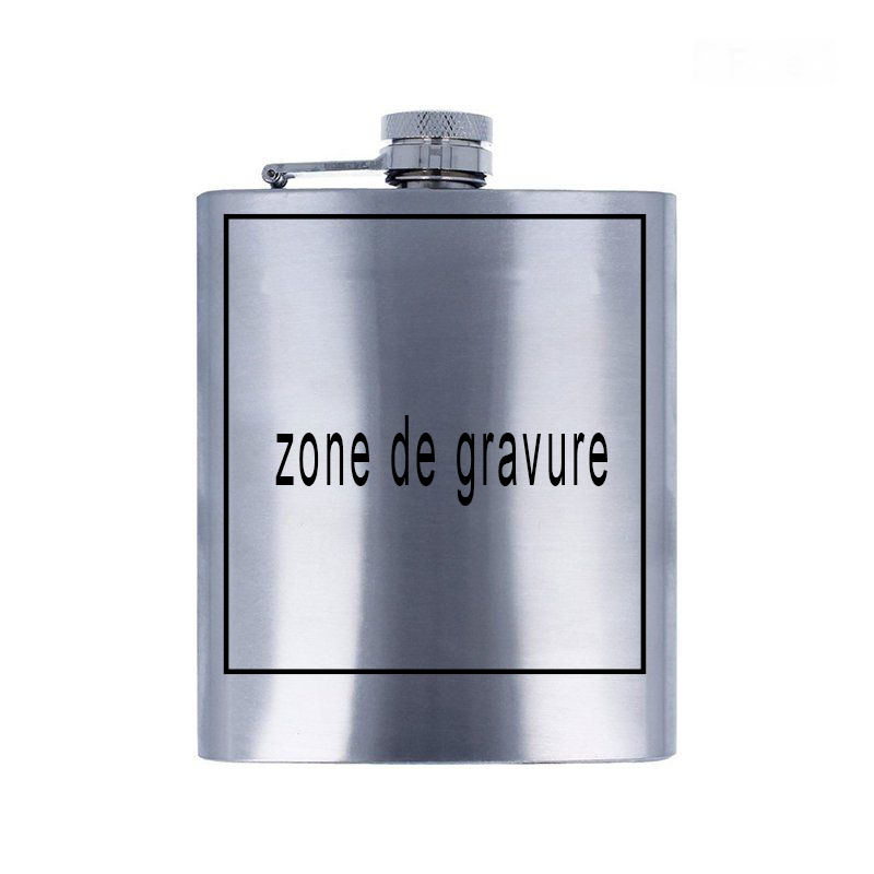 Flasque en inox personnalisée par gravure