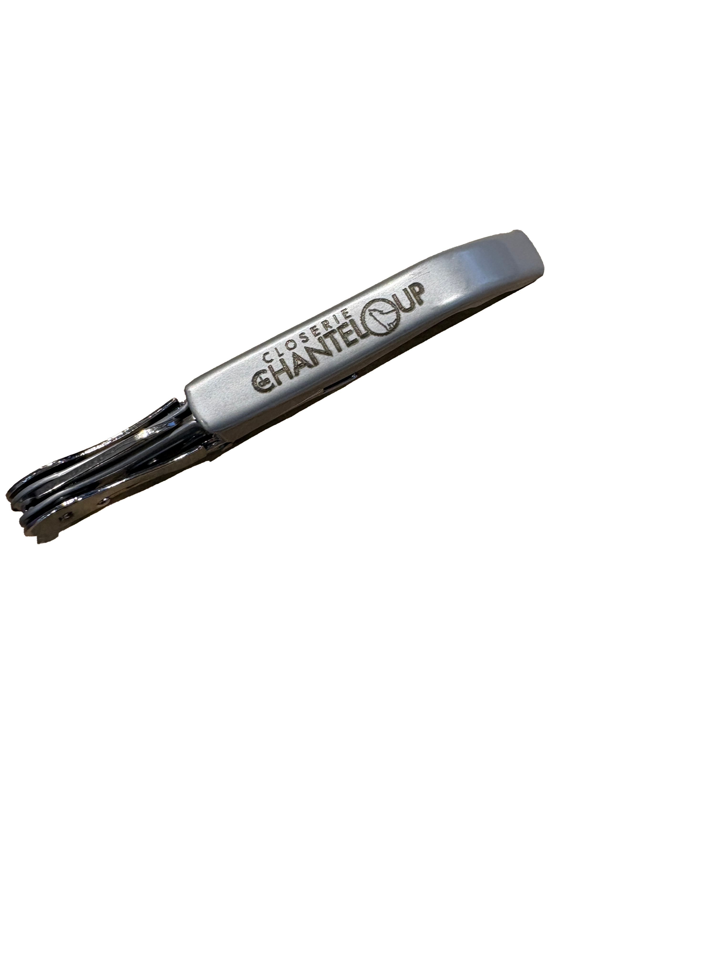 Tire bouchon publicitaire métal gris