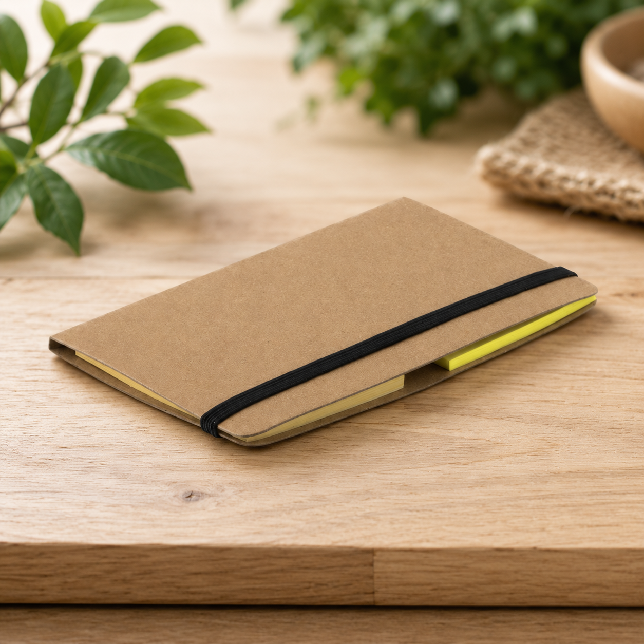 Set mémo et notes repositionnables en kraft sans personnalisation