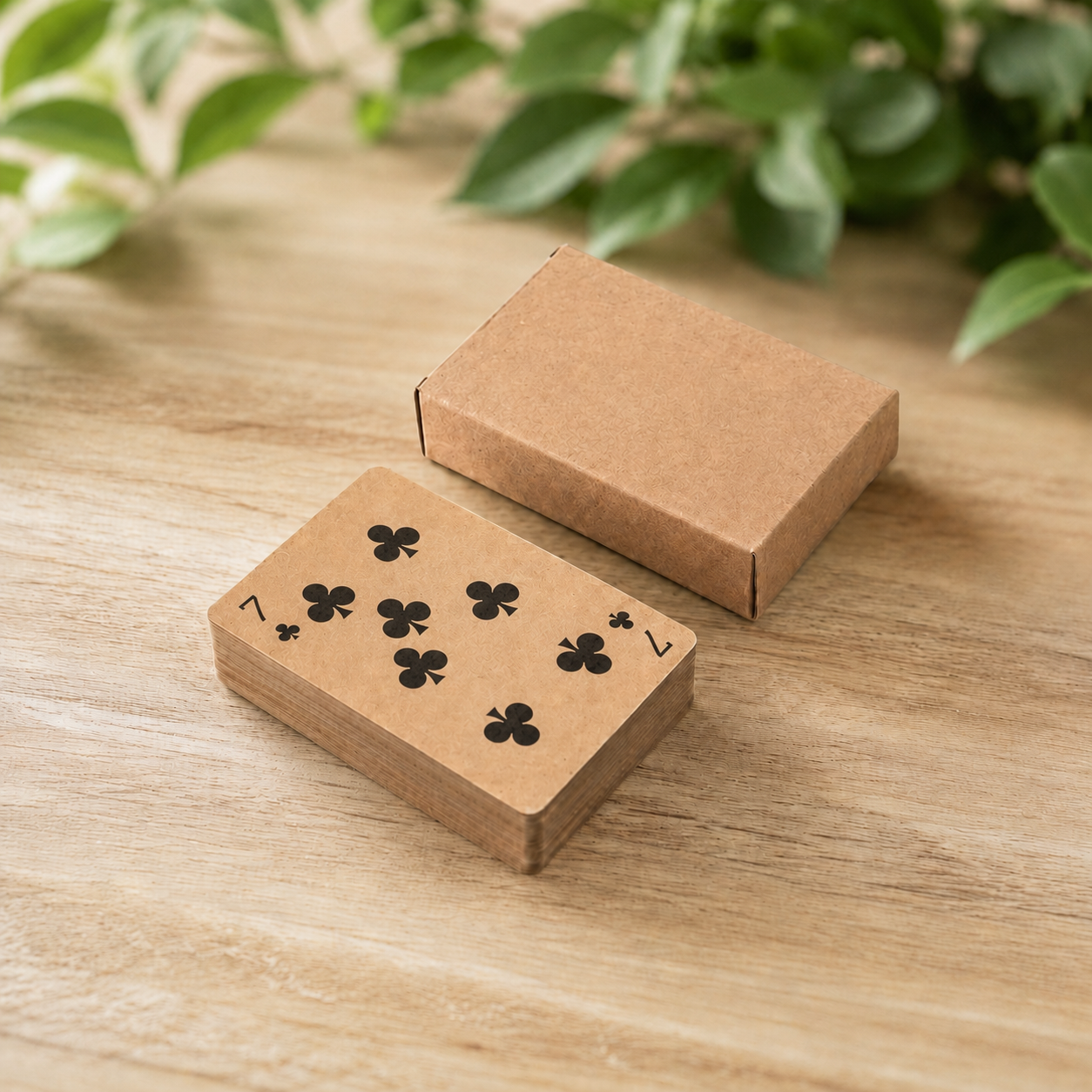 Jeu de 54 cartes en kraft sans personnalisation