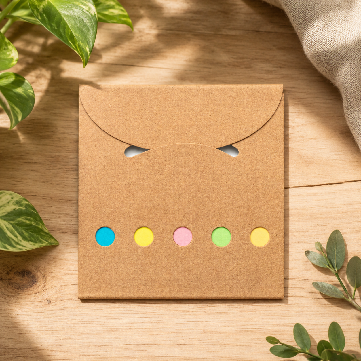 Carnet de 6 bloc-notes repositionnables en papier recyclé sans personnalisation